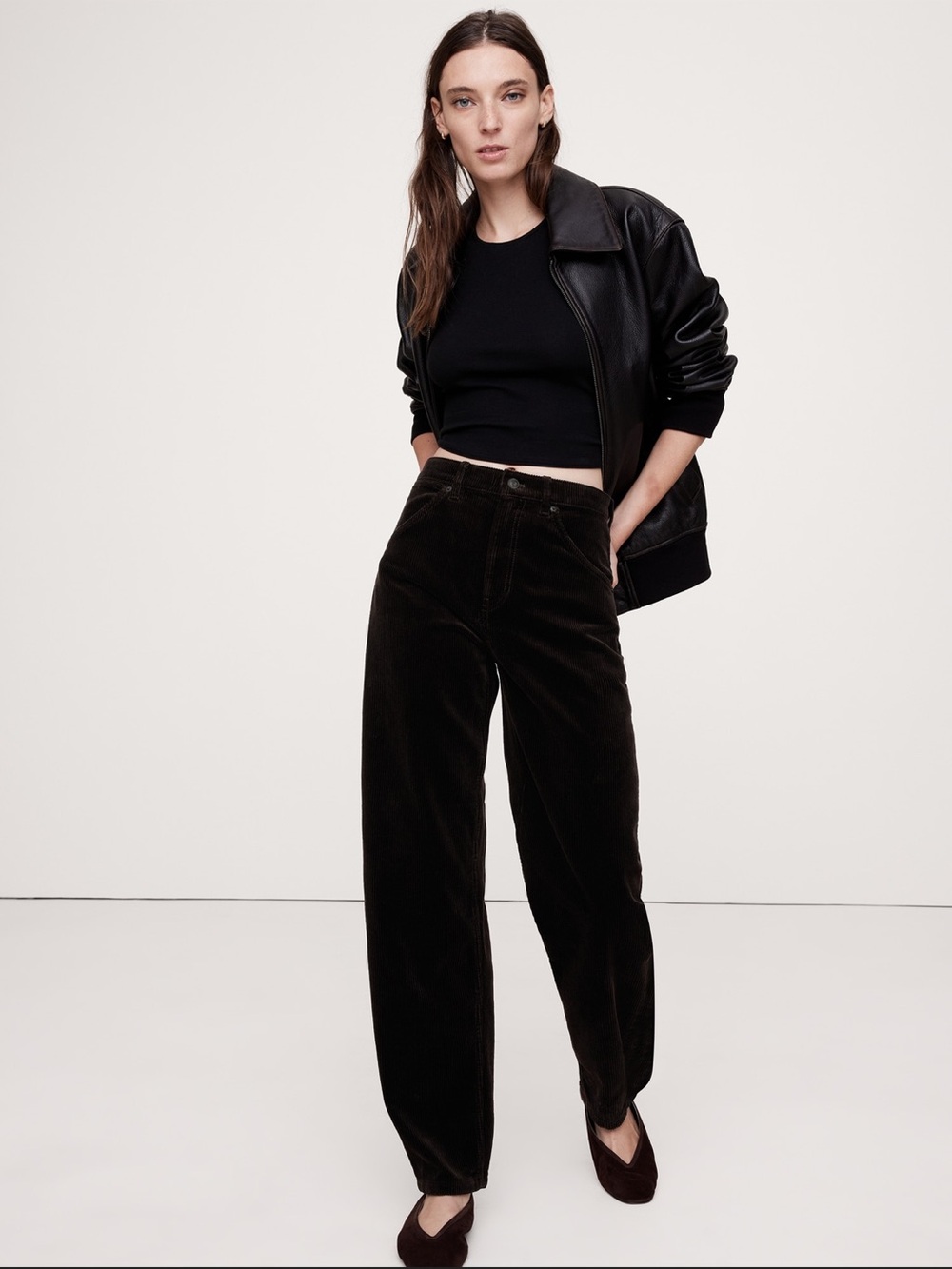 Banana Republic HIGH-RISE BOW CORDUROY PANT